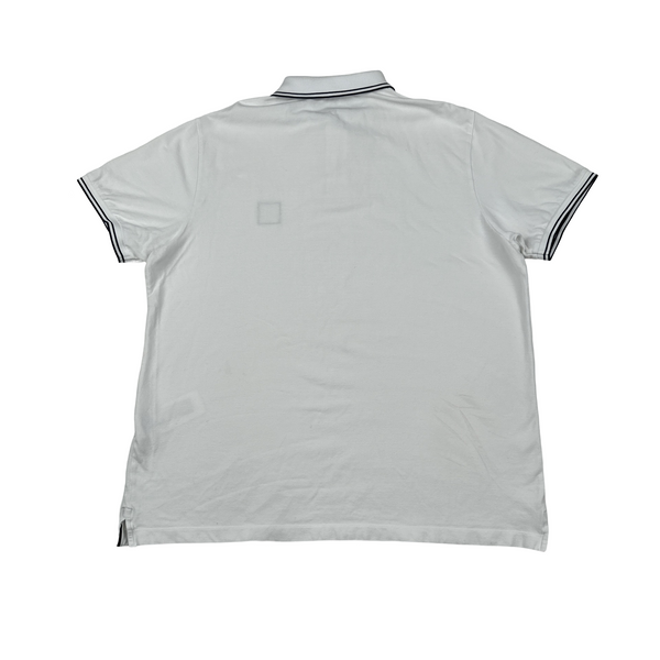 A Stone Island 2021 White Short Sleeve Polo Shirt - 3XL