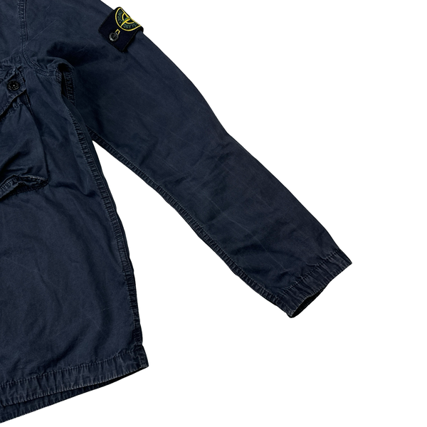 Stone Island 2021 Navy Cotton Overshirt - Small