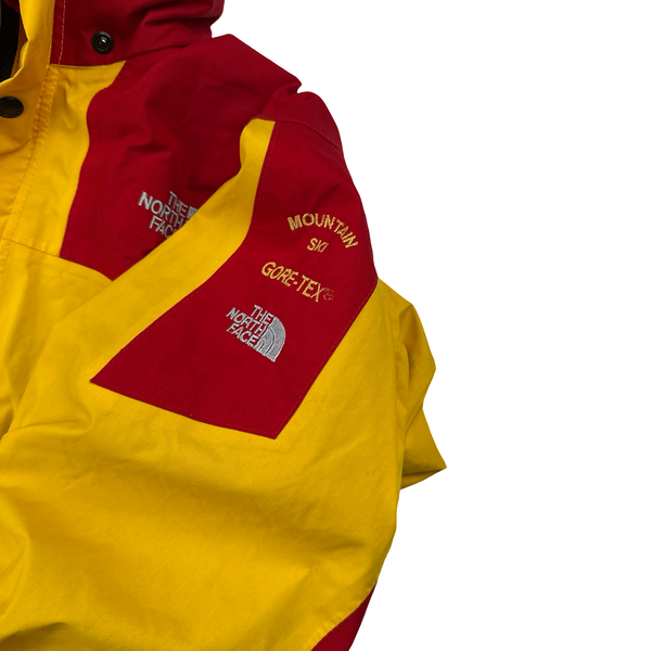 North Face Vintage Yellow/Red Gore-Tex Mountain Ski Waterproof Jacket - Small