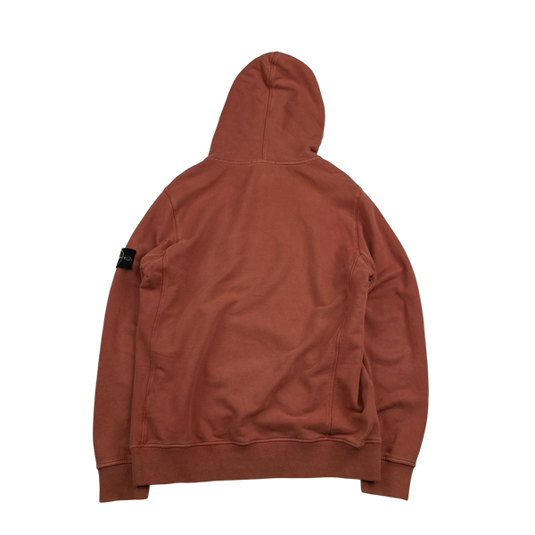 Stone Island Terracotta Cotton Pullover Hoodie - XL