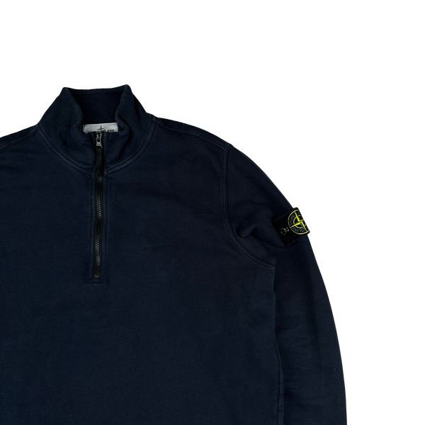 Stone Island 2023 Navy Quarter Zip Jumper - Large