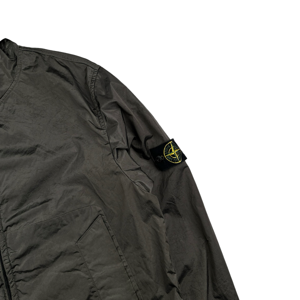 Stone Island 2005 Brown Velvet Lined Shimmer Jacket - Large