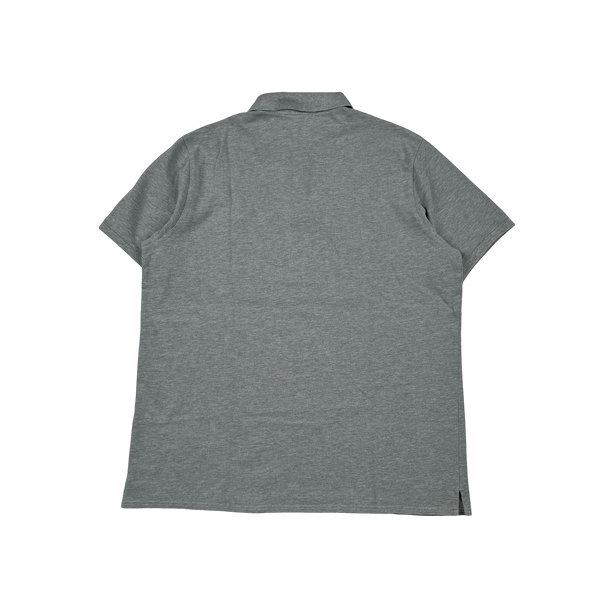 Prada Grey Spellout Tab Cotton Polo Shirt - XL