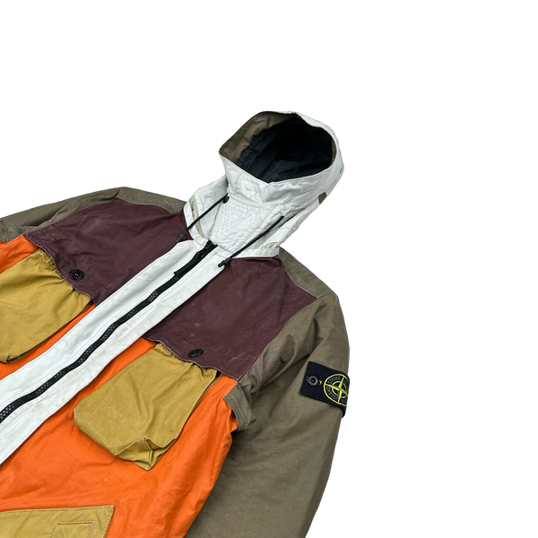 Stone Island 2019 Tela Placcata Bicolore Hooded Jacket - Small
