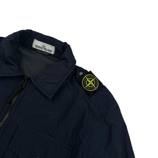 Stone Island 2020 Naslan Navy Double Chest Pocket Overshirt - Medium