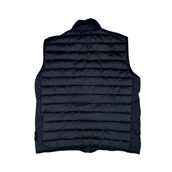 Stone Island Navy Loom Woven Down Chambers Nylon-TC Gilet - XXL