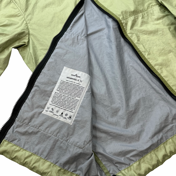 Stone Island 2021 Green Membrana TC 3L Rain Jacket - Small