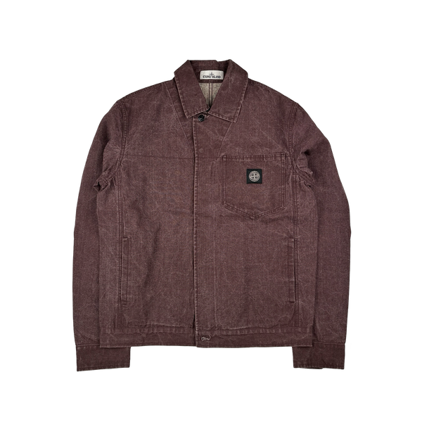 Stone Island 2019 Panama Placcato Denim Jacket - Large