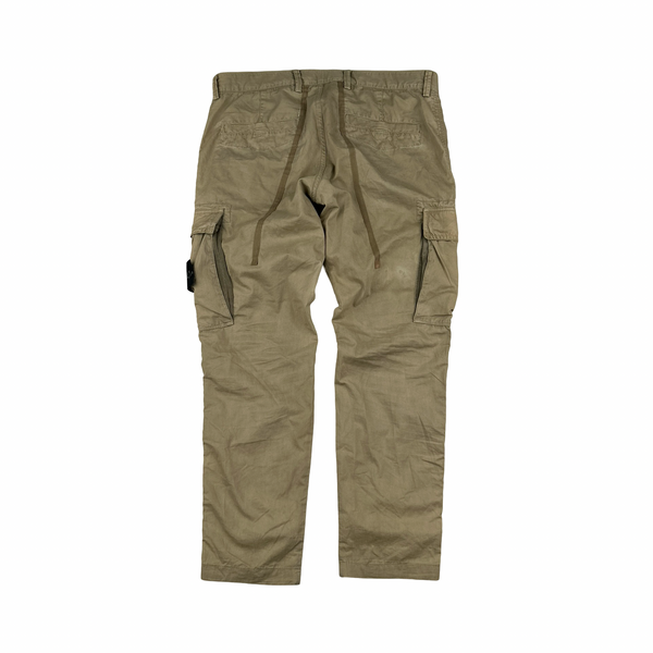 Stone Island Garment Dyed Beige Cargo Combat Trousers - Small