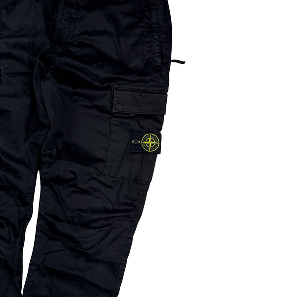 Stone Island 2024 Black RE-T Fit Cargos - 34"