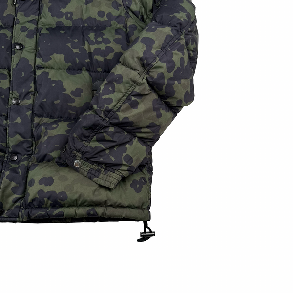 Burberry Green Camo Down Filled Hooded Puffer Jacket - Medium