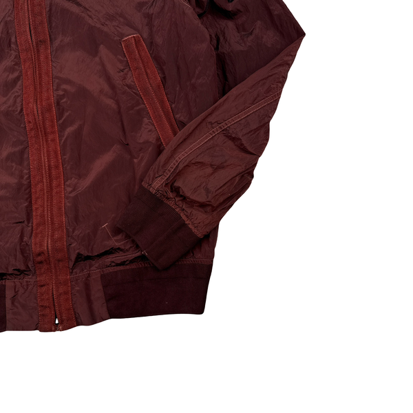 Stone Island 2013 Red Nylon Metal Bomber Jacket - Large