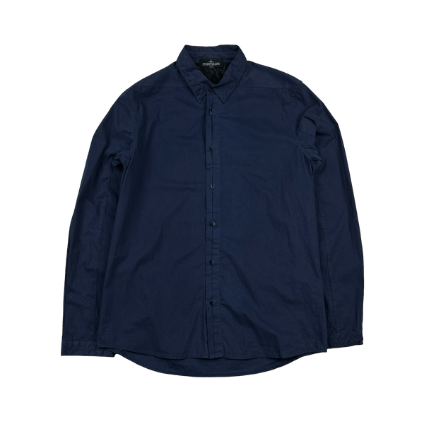Stone Island 2013 Navy Shadow Project Buttoned Collared Cotton Shirt- Large