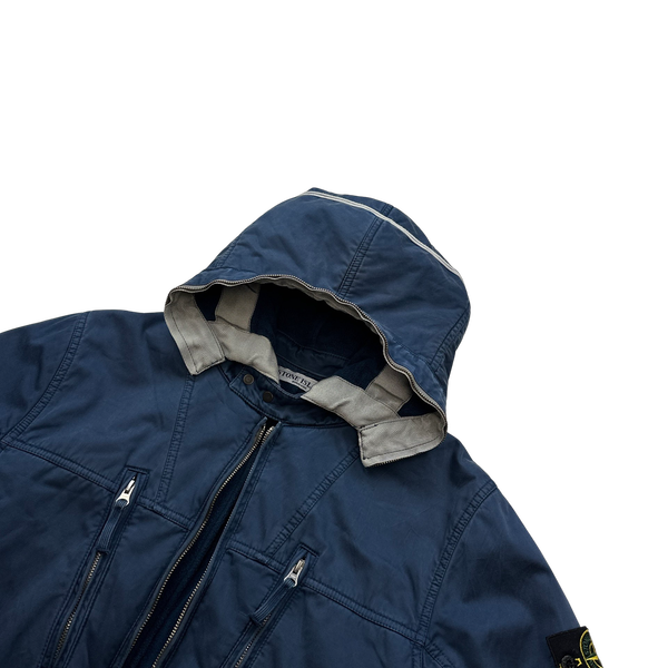 Stone Island Blue 2010 Raso Gommato Jacket - Medium