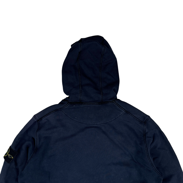Stone Island 2020 Navy Cotton Pullover Hoodie - Medium