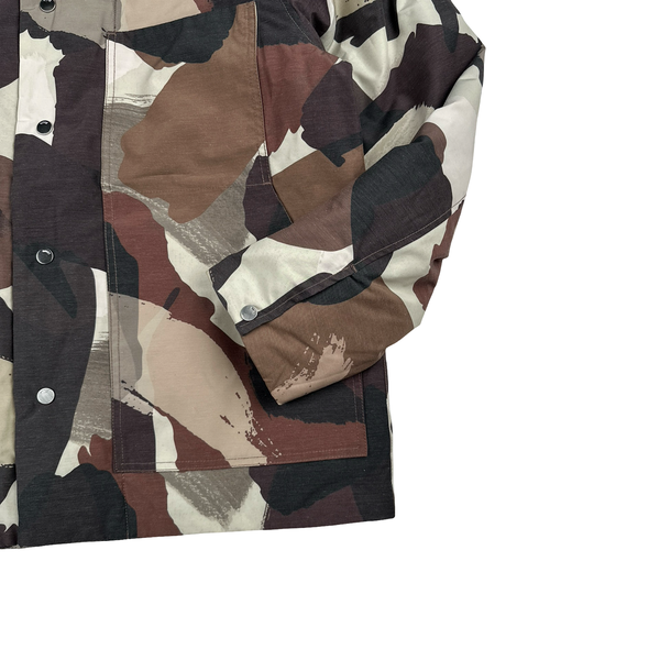 Norse Projects Brown Camo Buttoned Collared Jacket - Medium