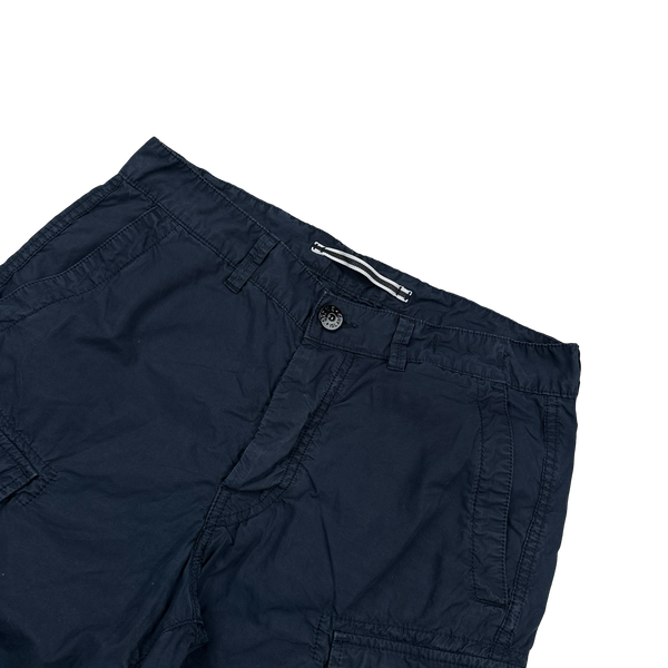Stone Island SL Navy Cotton Cargo Shorts - 30"