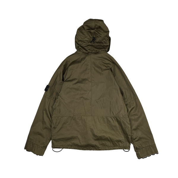 Stone Island 2005 Khaki Green Raso Floccato Riot Mask Sniper Jacket - XL