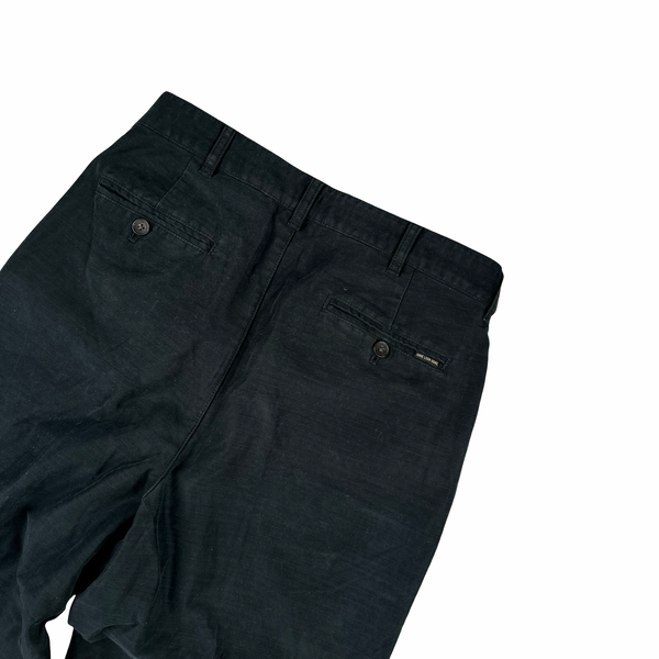 Aimi Leon Dore Black Pleated Cotton Trousers - 30"