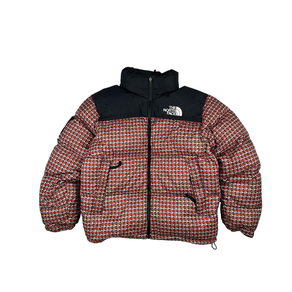 North Face X Supreme 2021 Red Studded Nupste 700 Down Fill Jacket - Medium