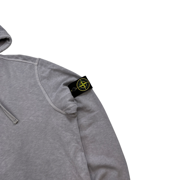 Stone Island 2018 Lilac Cotton Pullover Hoodie - Medium