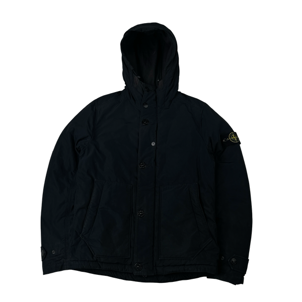 Stone Island 2014 Black Down Filled Micro Reps Jacket - Small