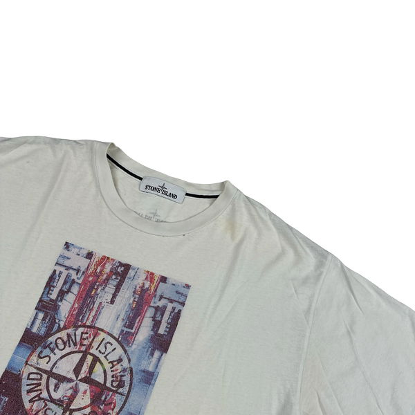 Stone Island 2017 White Graphic T Shirt - XL