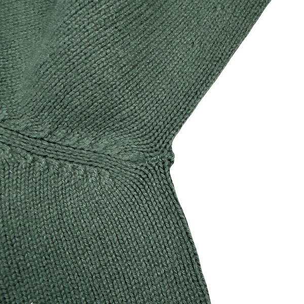 Stone Island 2006 Heavyweight Teal Green Thick Wool Knit Pullover - XL