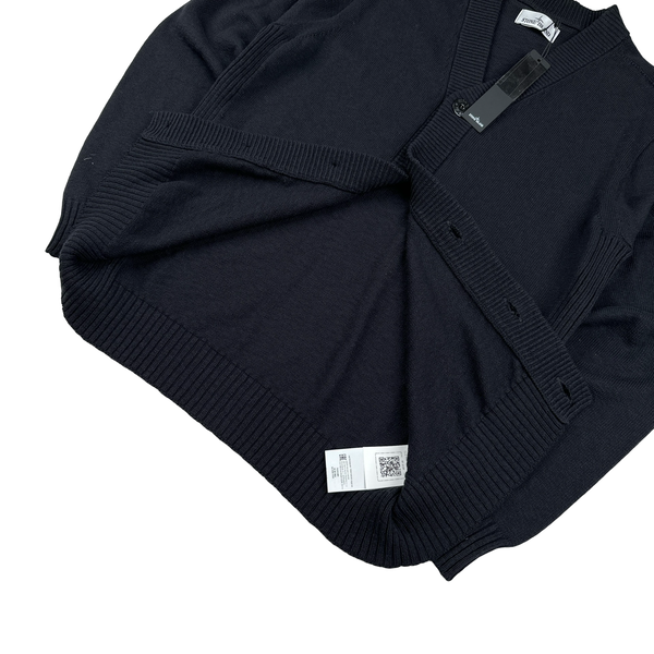 Stone Island 2022 Black Knitted Buttoned Cardigan Jumper - Large