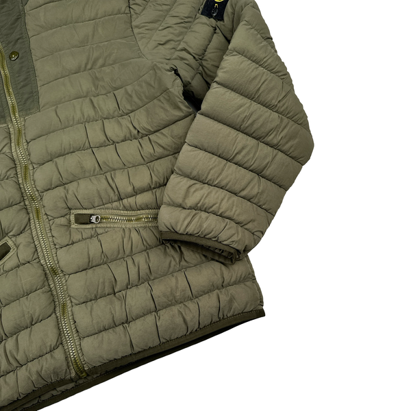 Stone Island 2019 Green Down Filled Loom Woven Puffer Jacket - Medium