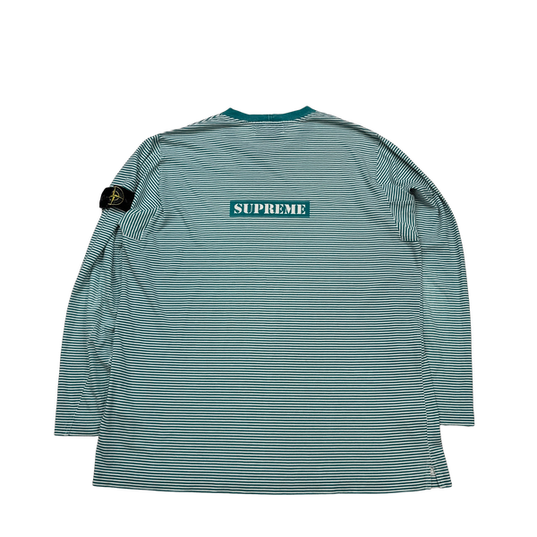Supreme x stone 2025 island striped long sleeve