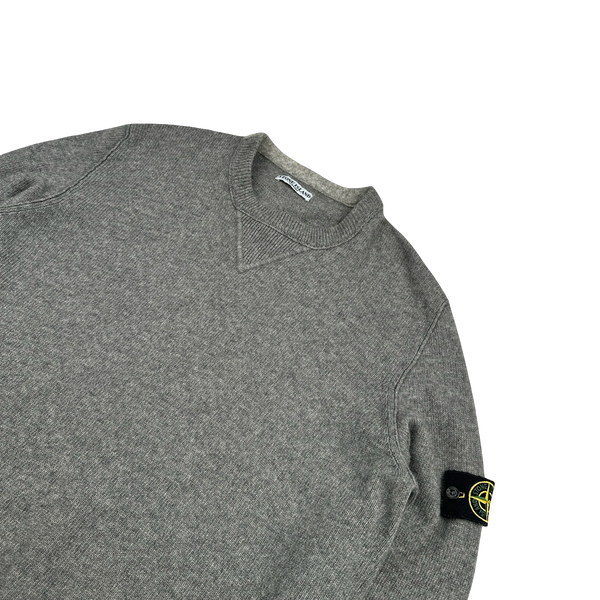 Stone Island 2008 Grey Wool Crewneck Jumper - 3XL