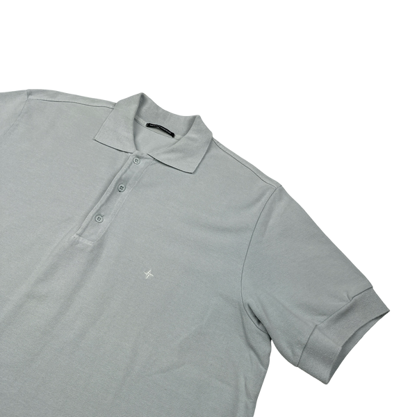 Stone Island Denims 2002 Ice Blue Cotton Polo Shirt - XXL