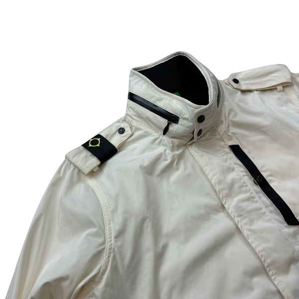 Ma Strum White Nylon Zipped Jacket - Large