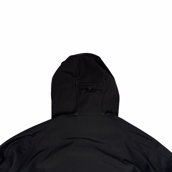 CP Company Black Fleece Lined Soft Shell Lens View Smock Jacket - Large