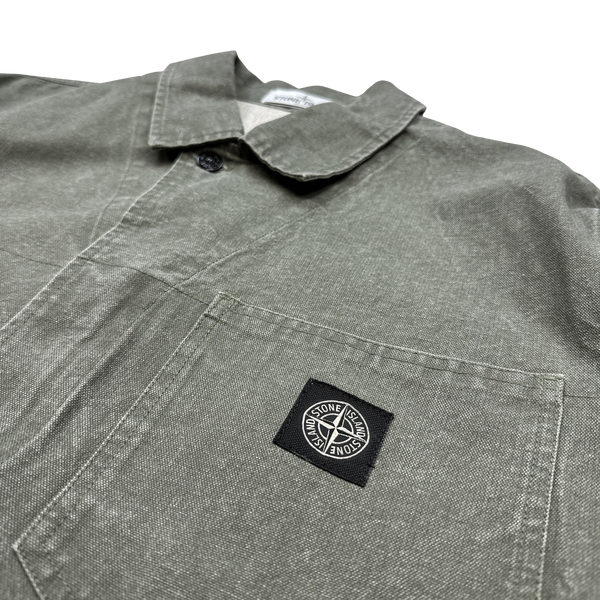 Stone Island 2019 Panama Placcato Denim Jacket - XXL