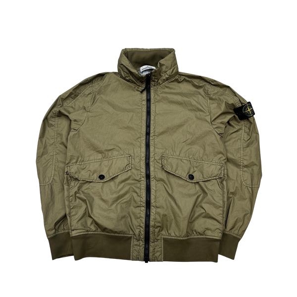 Stone Island Tan Membrana 3L TC Rain Jacket - Large