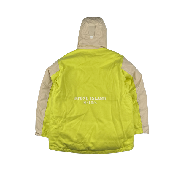 Stone Island 2024 Panno Resinato Plated Reflective Down Marina Parka Jacket - Large