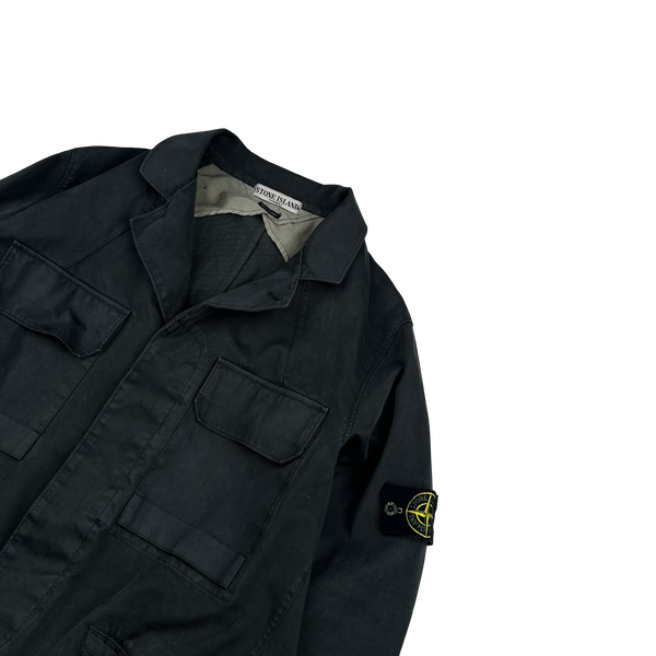 Stone Island 2005 Vintage Black Cotton Jacket - Medium