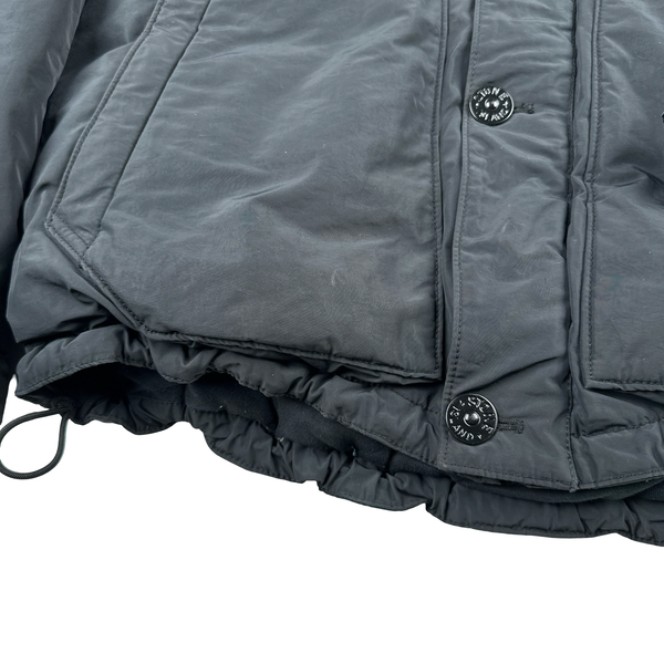 Stone Island 2016 Black Micro Reps Down Filled Hooded Winter Jacket - XXL