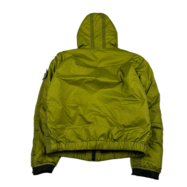 Stone Island 2009 Green Down Filled Mesh Badge Puffer Jacket - Large