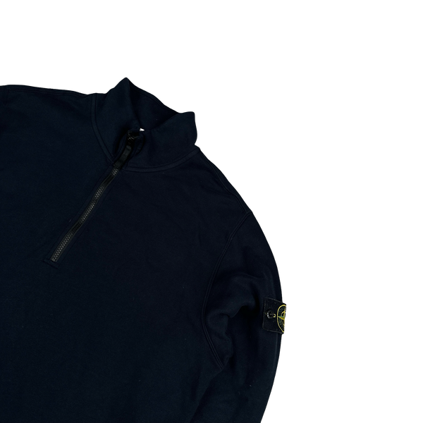 Stone Island 2023 Navy Quarter Zip Jumper - XXL