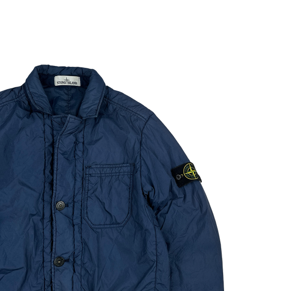 Stone Island Navy Garment Dyed Crinkle Reps Blazer - Small