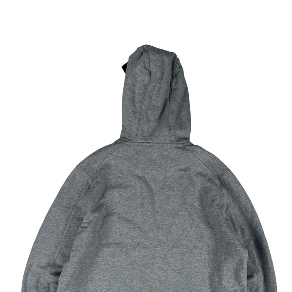 CP Company Grey Cotton Lens Viewer Pullover Hoodie - Medium