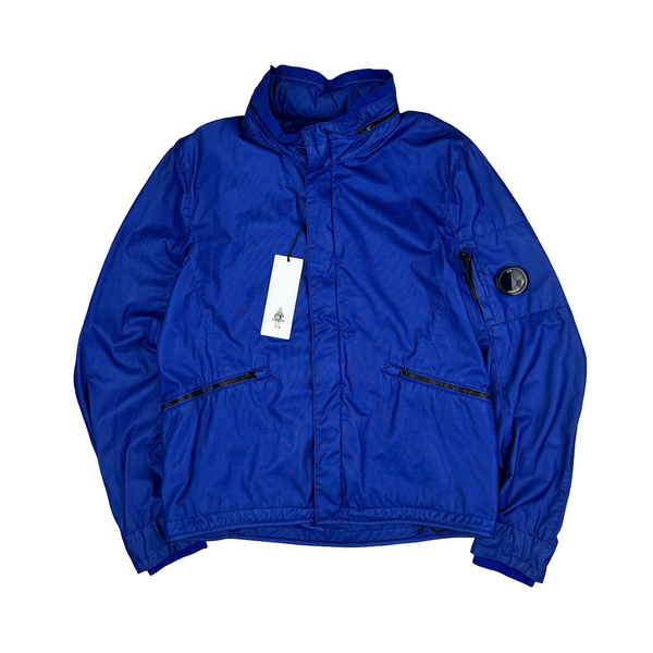 CP Company Blue Bi Mesh Lens View Jacket - Large