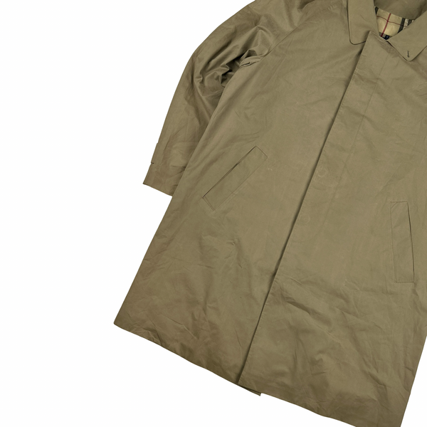 Burberry Nova Check Lined Tan Trench Coat - XL