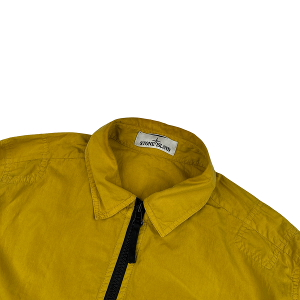 Stone Island 2018 Yellow Cotton Zipped Overshirt - Large