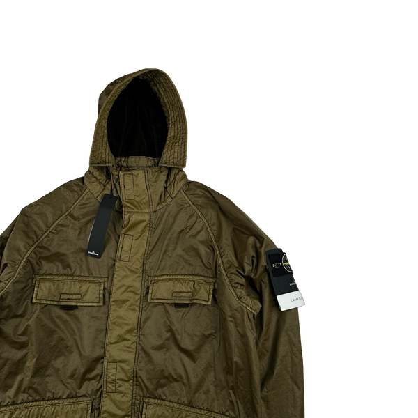 Stone Island 2018 Brown Lamy Flock Multipocket Jacket - Large
