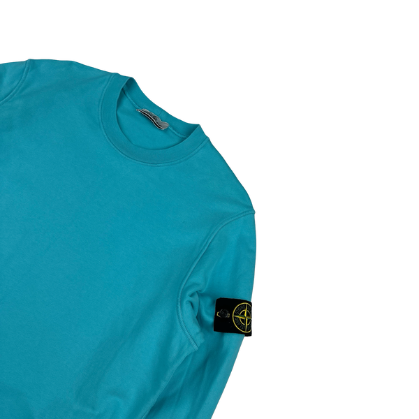 Stone Island 2023 Blue Crewneck Sweatshirt - Large