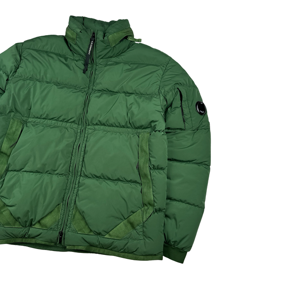 CP Company Green Down Filled Nycra R Puffer Jacket - Medium
